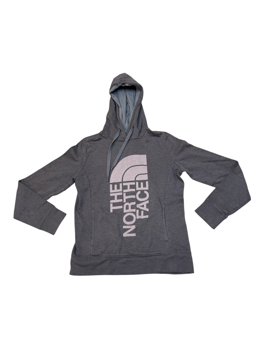 The North Face Women’s Trivert Gray Pink Pullover Hoodie Sweatshirt Size Small